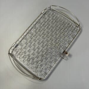 Weber Grill Large Stainless Steel Fish Vegetable Basket 16"x10" Dishwasher Safe